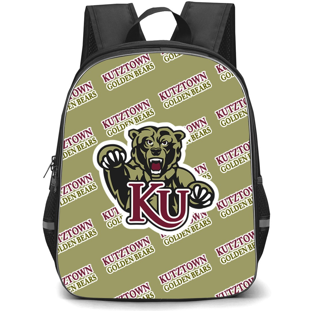 Kutztown University of Pennsylvania Golden Bears Backpack StudentPack - Kutztown University of Pennsylvania Golden Bears College Football Medley Monogram Wordmark