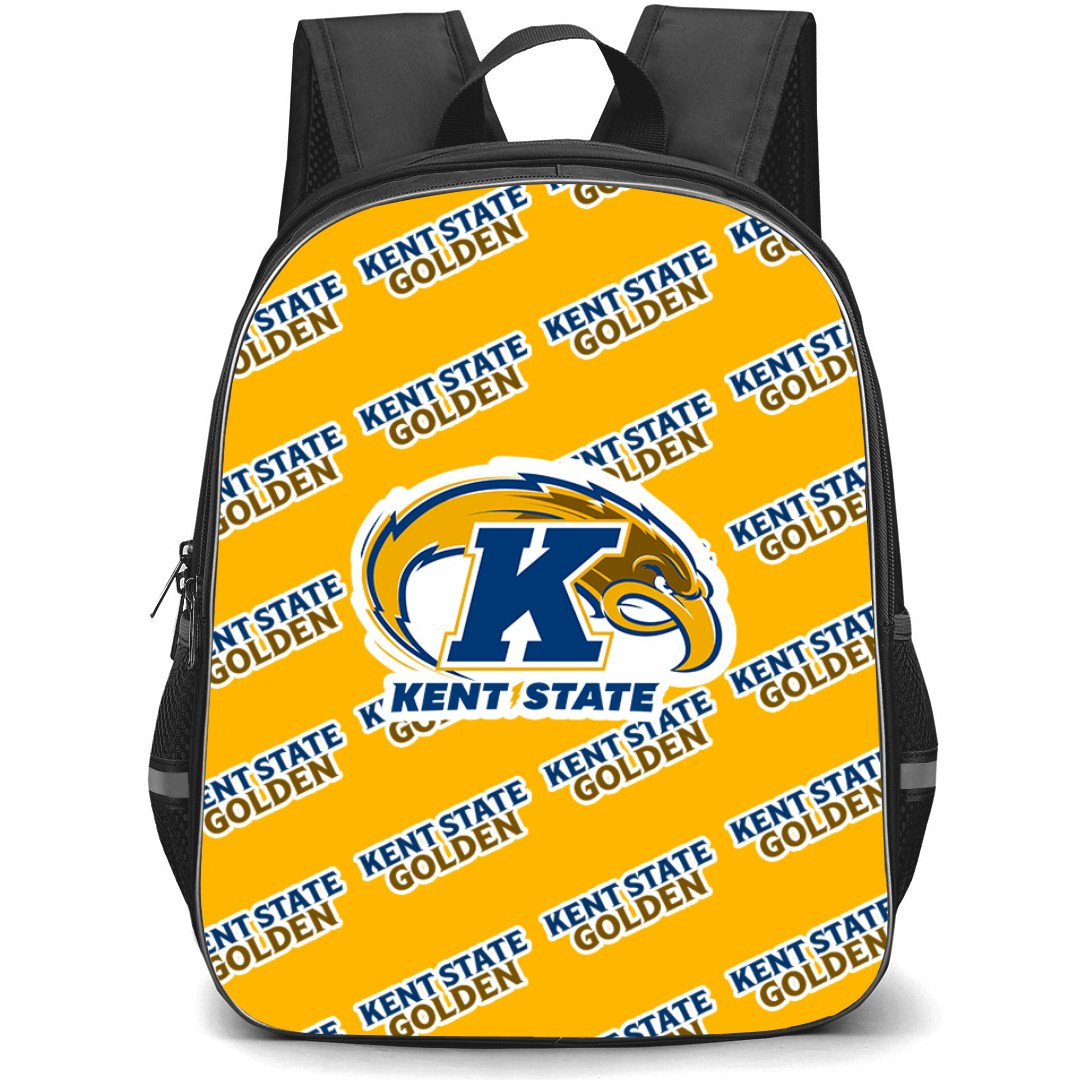 Kent State Golden Flashes Backpack StudentPack - Kent State Golden Flashes College Football Medley Monogram Wordmark