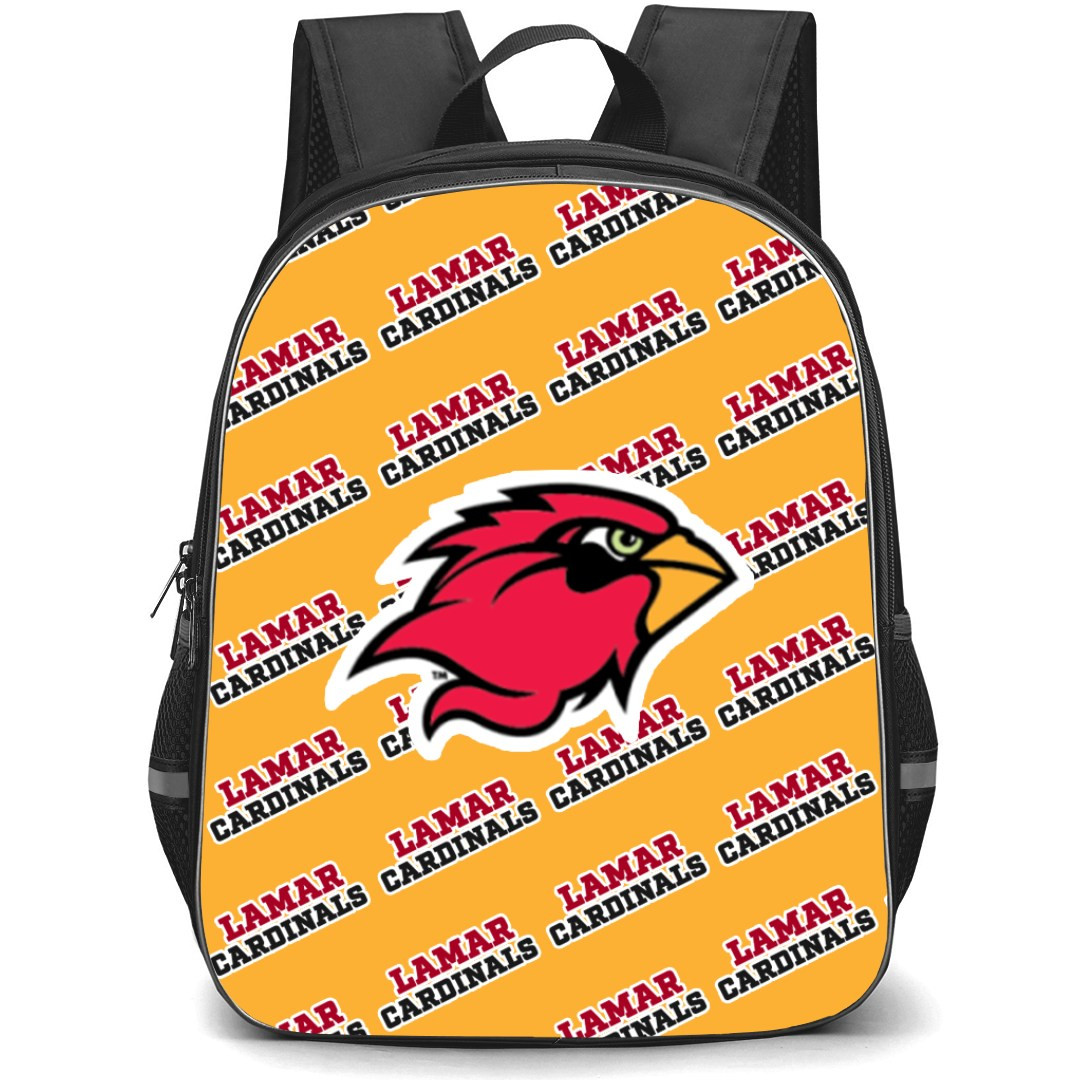 Lamar Cardinals Backpack StudentPack - Lamar University Cardinals College Football Medley Monogram Wordmark