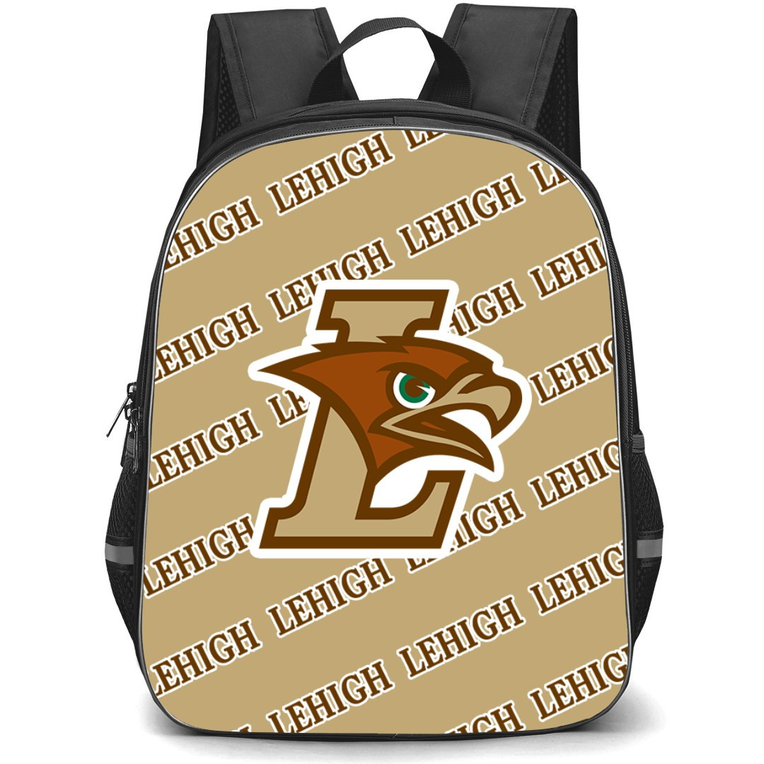Lehigh Mountain Hawks Backpack StudentPack - Lehigh University Mountain Hawks College Football Medley Monogram Wordmark