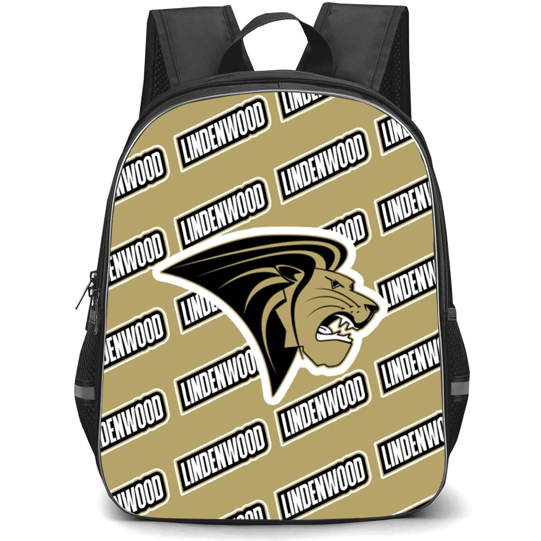 Lindenwood Lions Backpack StudentPack - Lindenwood University Lions College Football Medley Monogram Wordmark