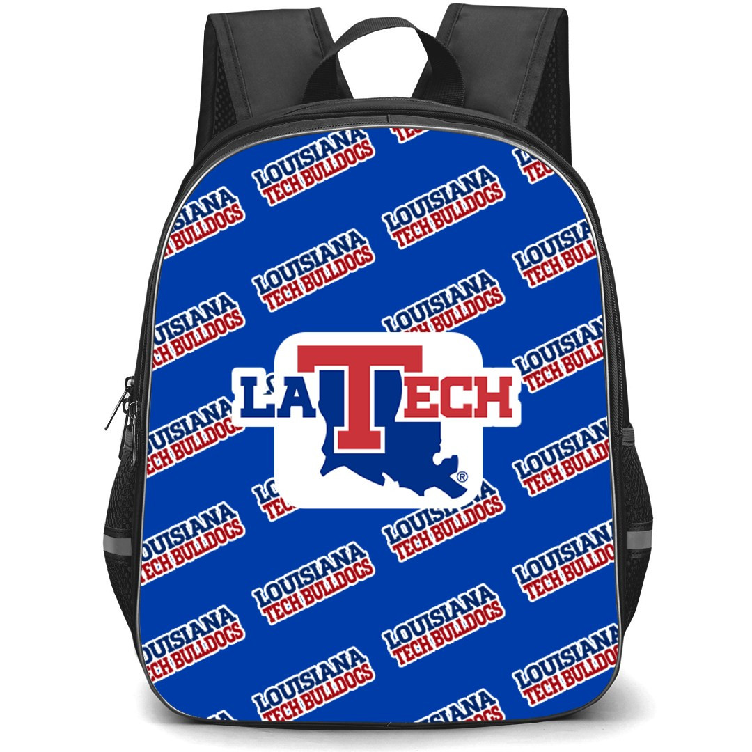 Louisiana Tech Bulldogs Backpack StudentPack - Louisiana Tech Bulldogs College Football Medley Monogram Wordmark