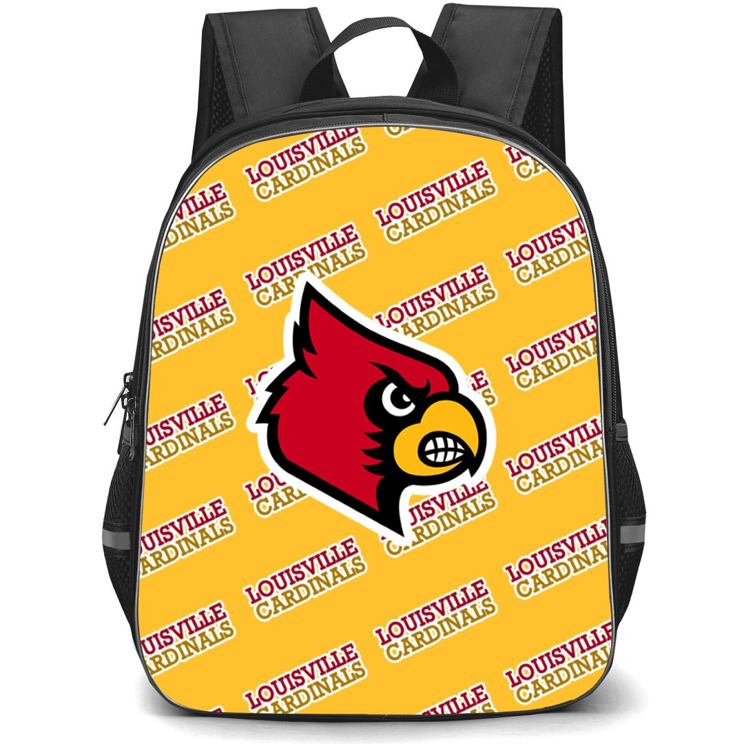 Louisville Cardinals Backpack StudentPack - Louisville Cardinals College Football Medley Monogram Wordmark