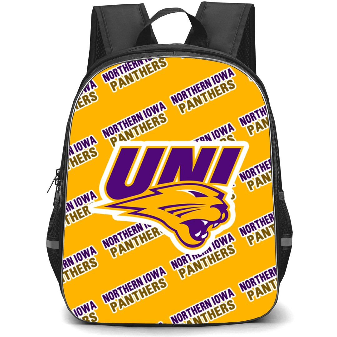 Northern Iowa Panthers Backpack StudentPack - University of Northern Iowa Panthers College Football Medley Monogram Wordmark