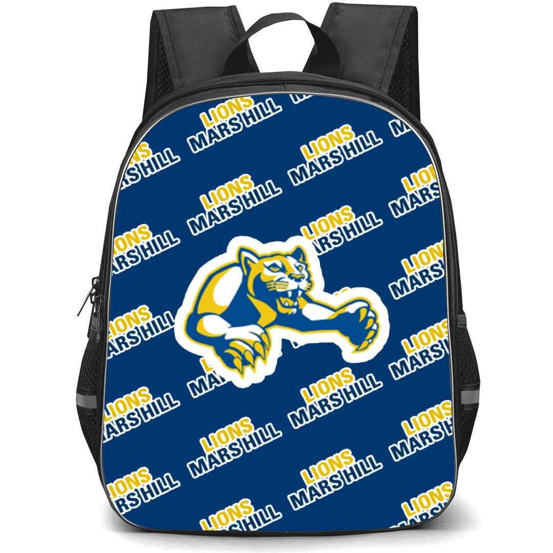 Mars Hill University Lions Backpack StudentPack - Mars Hill University Lions College Football Medley Monogram Wordmark