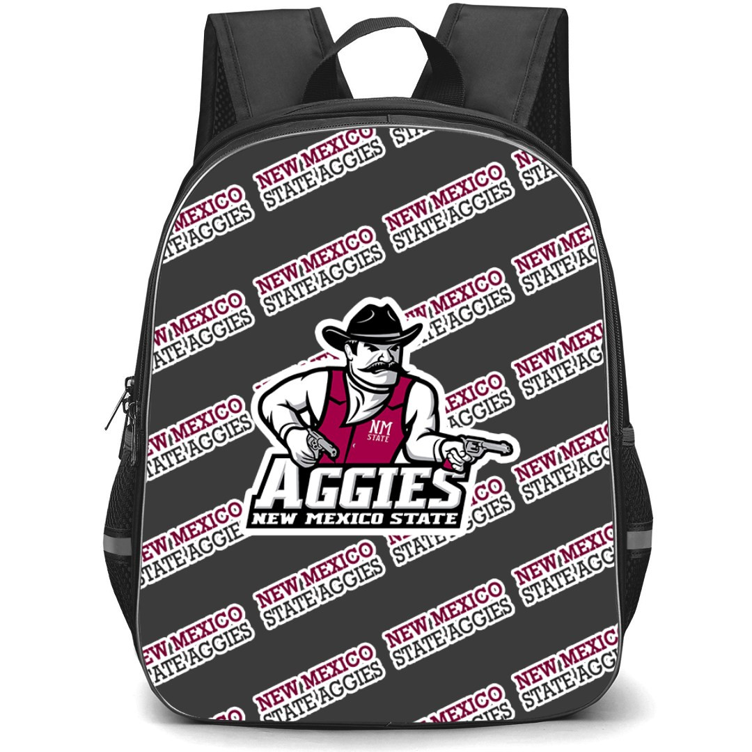 New Mexico State Aggies Backpack StudentPack - New Mexico State Aggies College Football Medley Monogram Wordmark