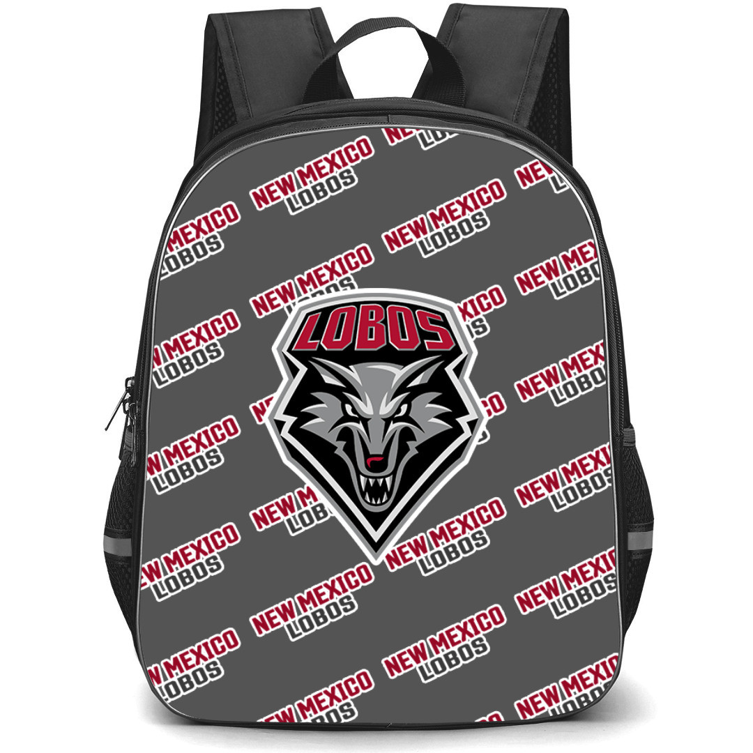 New Mexico Lobos Backpack StudentPack - New Mexico Lobos College Football Medley Monogram Wordmark