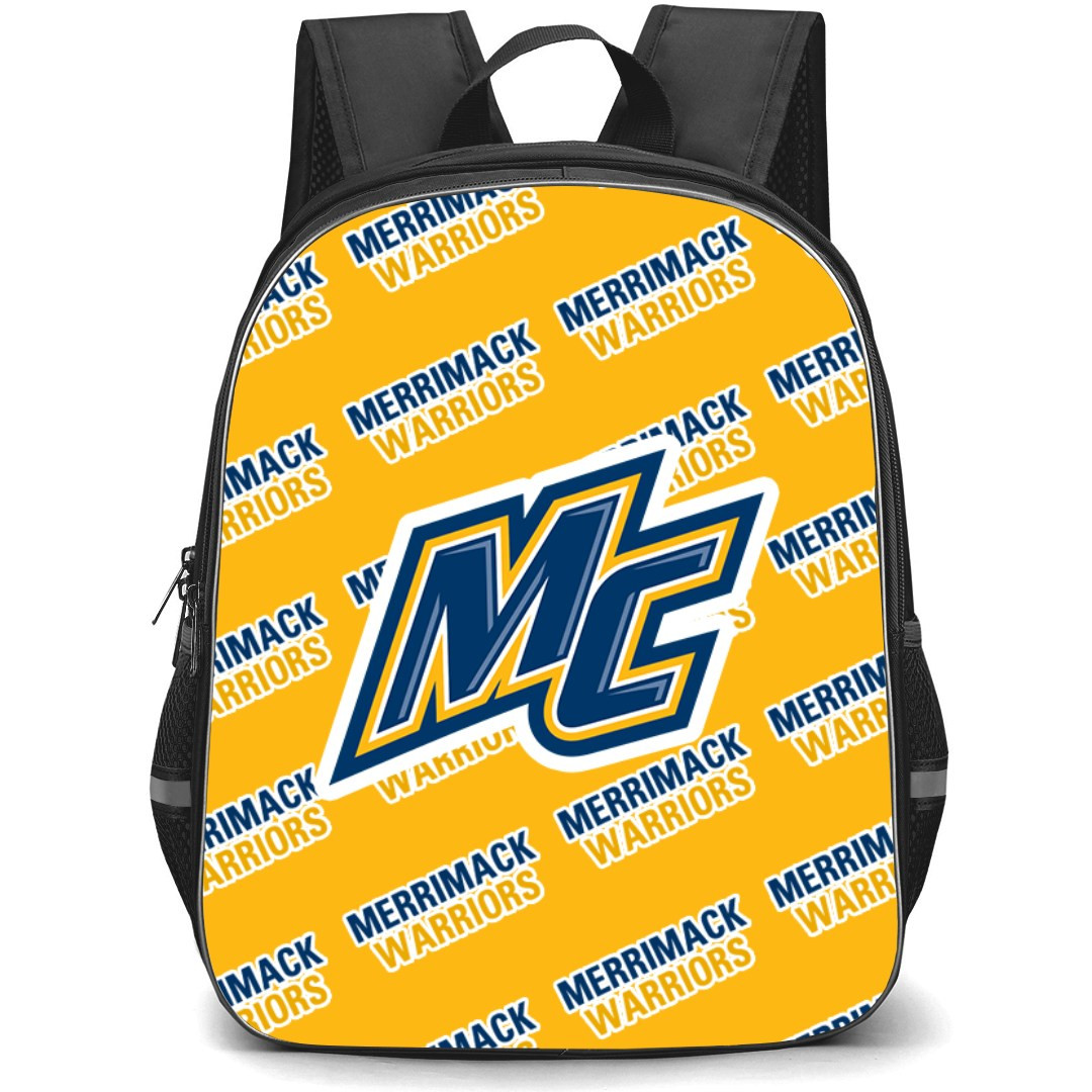 Merrimack Warriors Backpack StudentPack - Merrimack College Warriors College Football Medley Monogram Wordmark