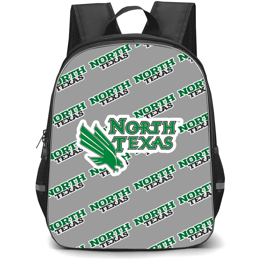 North Texas Mean Green Backpack StudentPack - North Texas Mean Green College Football Medley Monogram Wordmark