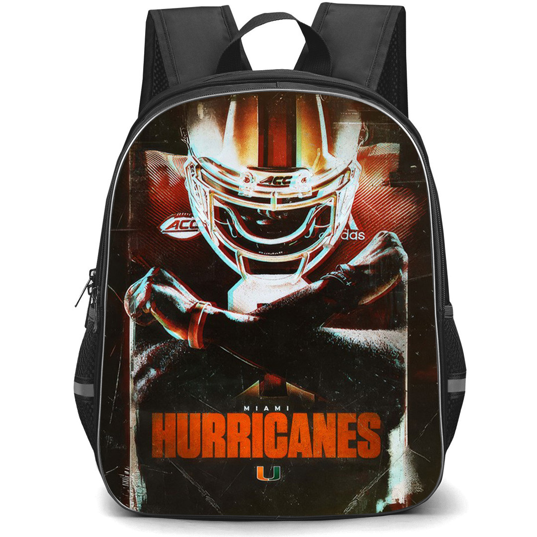NCAA Miami Hurricanes Football College University Backpack School Bag StudentPack - Miami Hurricanes Player Crossed Arm Poster