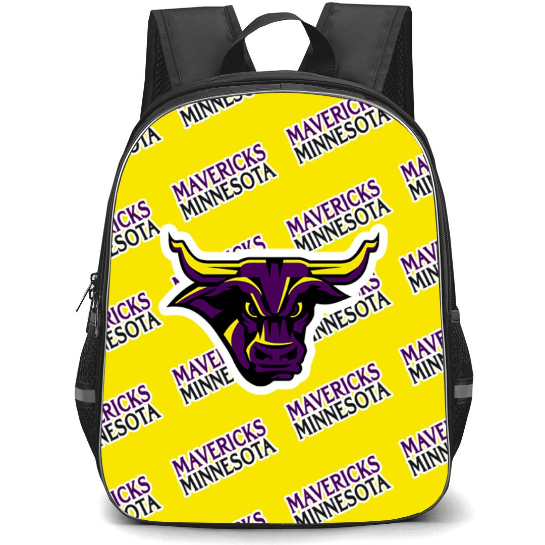 Minnesota State University, Mankato Mavericks Backpack StudentPack - Minnesota State University, Mankato Mavericks College Football Medley Monogram Wordmark