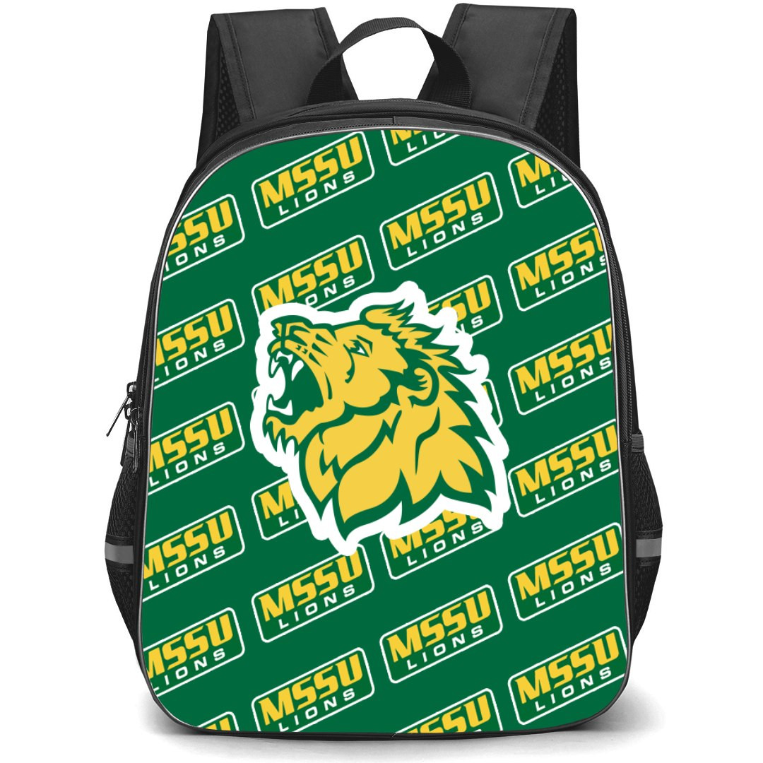 Missouri Southern State University Lions Backpack StudentPack - Missouri Southern State University Lions College Football Medley Monogram Wordmark