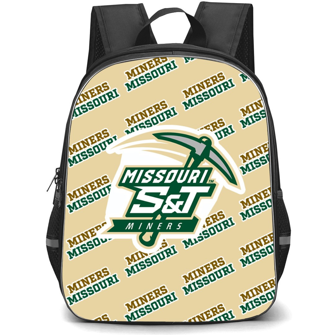 Missouri University of Science and Technology (Missouri S&T) Miners Backpack StudentPack - Missouri University of Science and Technology (Missouri S&T) Miners College Football Medley Monogram Wordmark