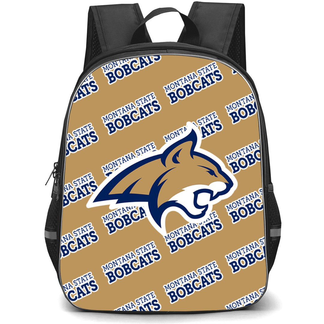 Montana State Bobcats Backpack StudentPack - Montana State University Bobcats College Football Medley Monogram Wordmark