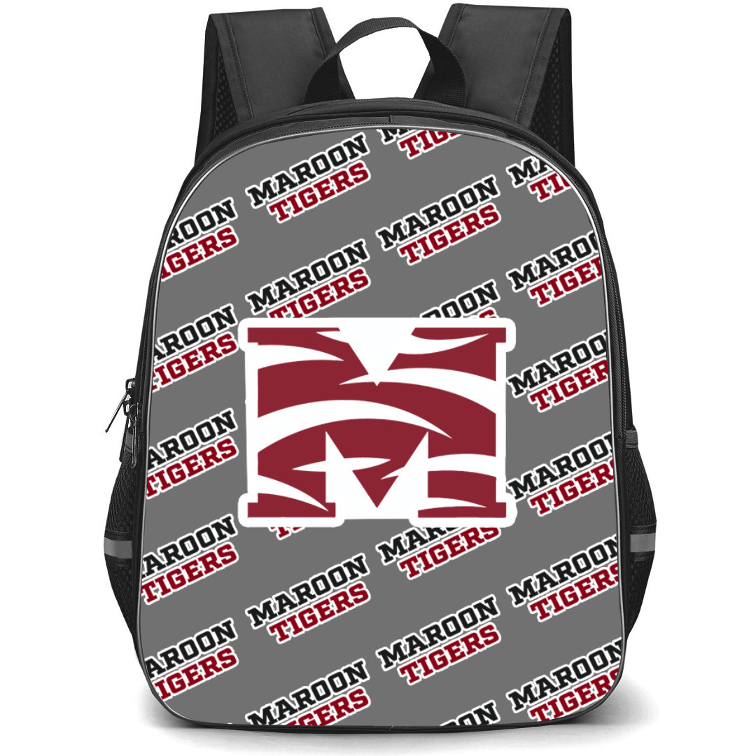 Morehouse College Maroon Tigers Backpack StudentPack - Morehouse College Maroon Tigers College Football Medley Monogram Wordmark