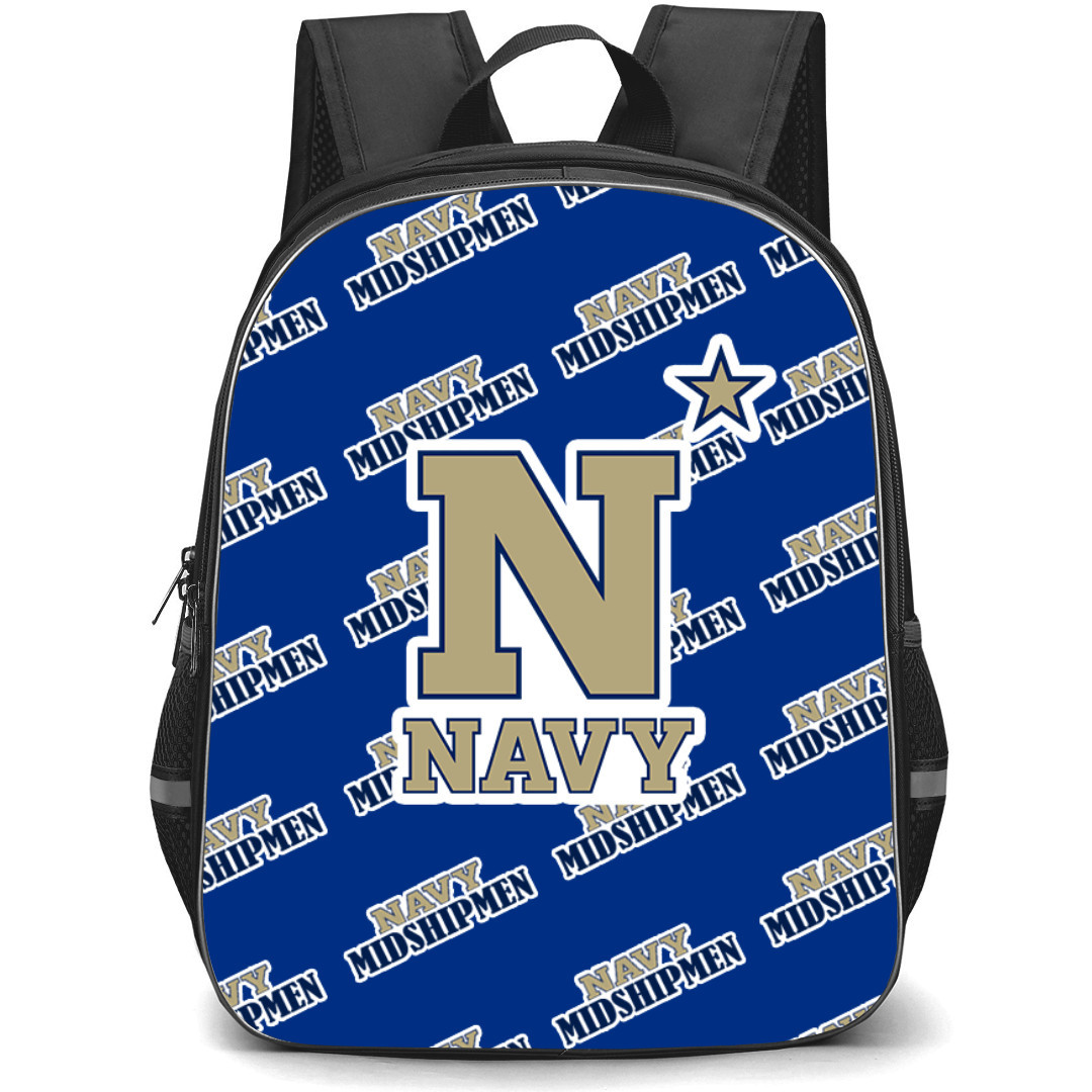 Navy Midshipmen Backpack StudentPack - Navy Midshipmen College Football Medley Monogram Wordmark
