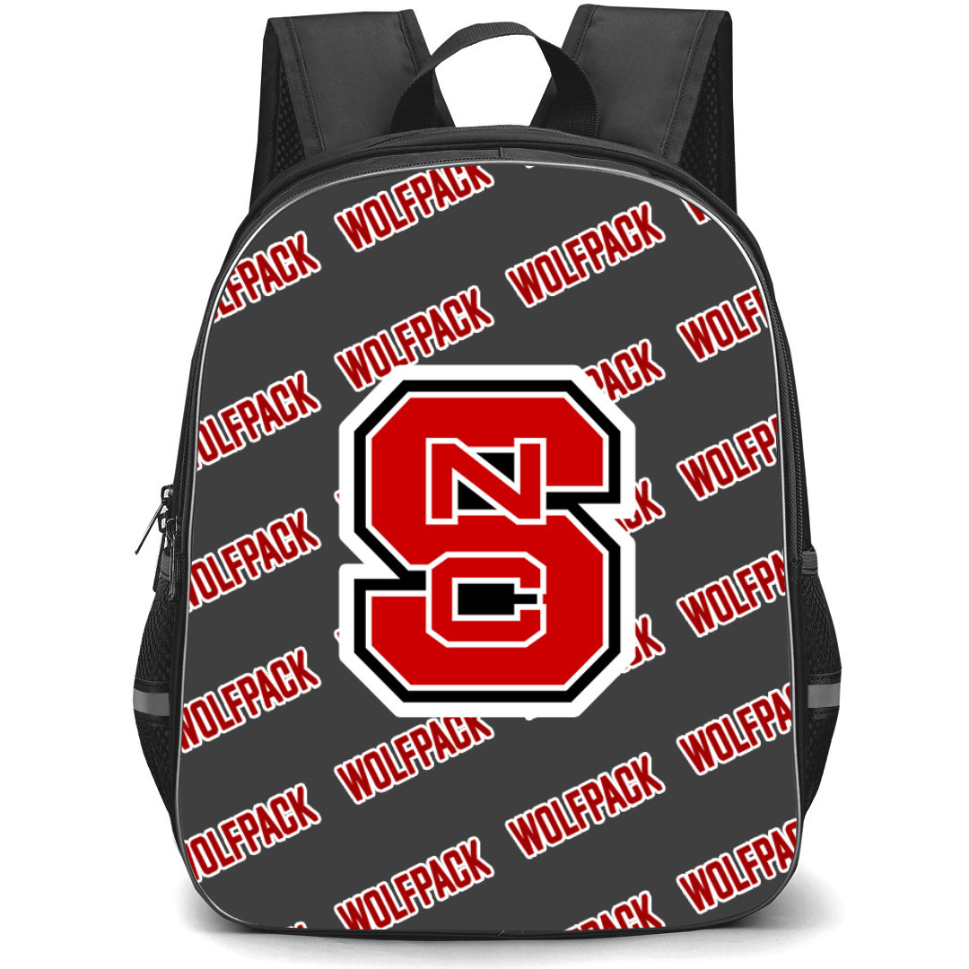 NC State Wolfpack Backpack StudentPack - NC State Wolfpack College Football Medley Monogram Wordmark