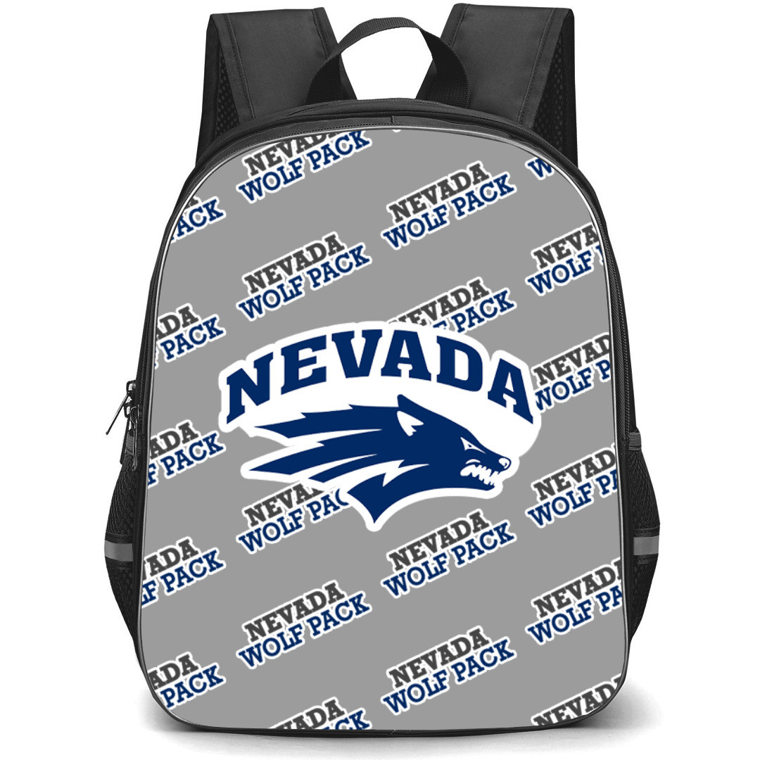 Nevada Wolf Pack Backpack StudentPack - Nevada Wolf Pack College Football Medley Monogram Wordmark