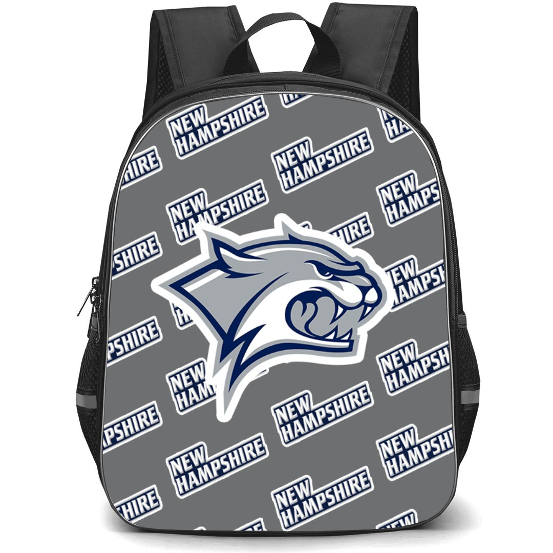 New Hampshire Wildcats Backpack StudentPack - University of New Hampshire Wildcats College Football Medley Monogram Wordmark
