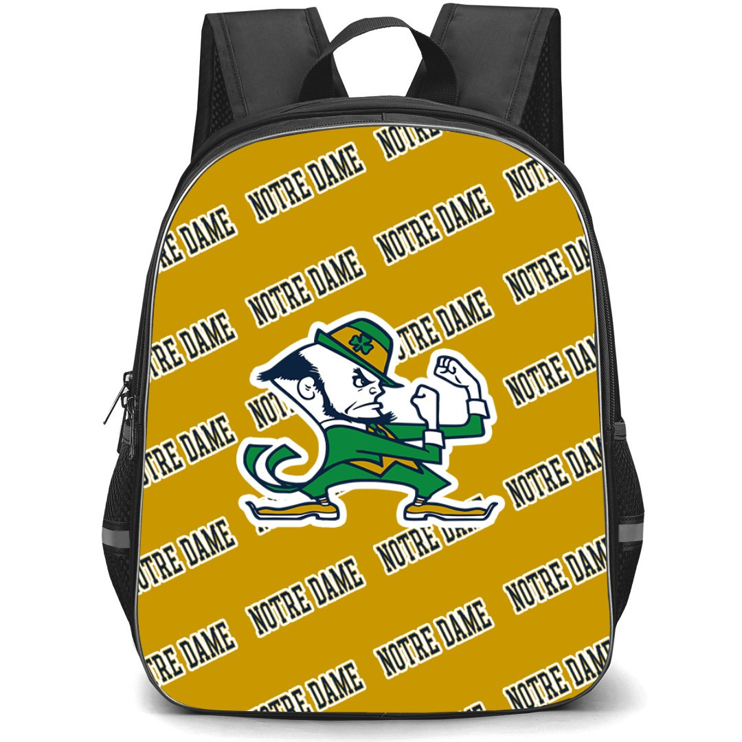 Notre Dame Fighting Irish Backpack StudentPack - Notre Dame Fighting Irish College Football Medley Monogram Wordmark