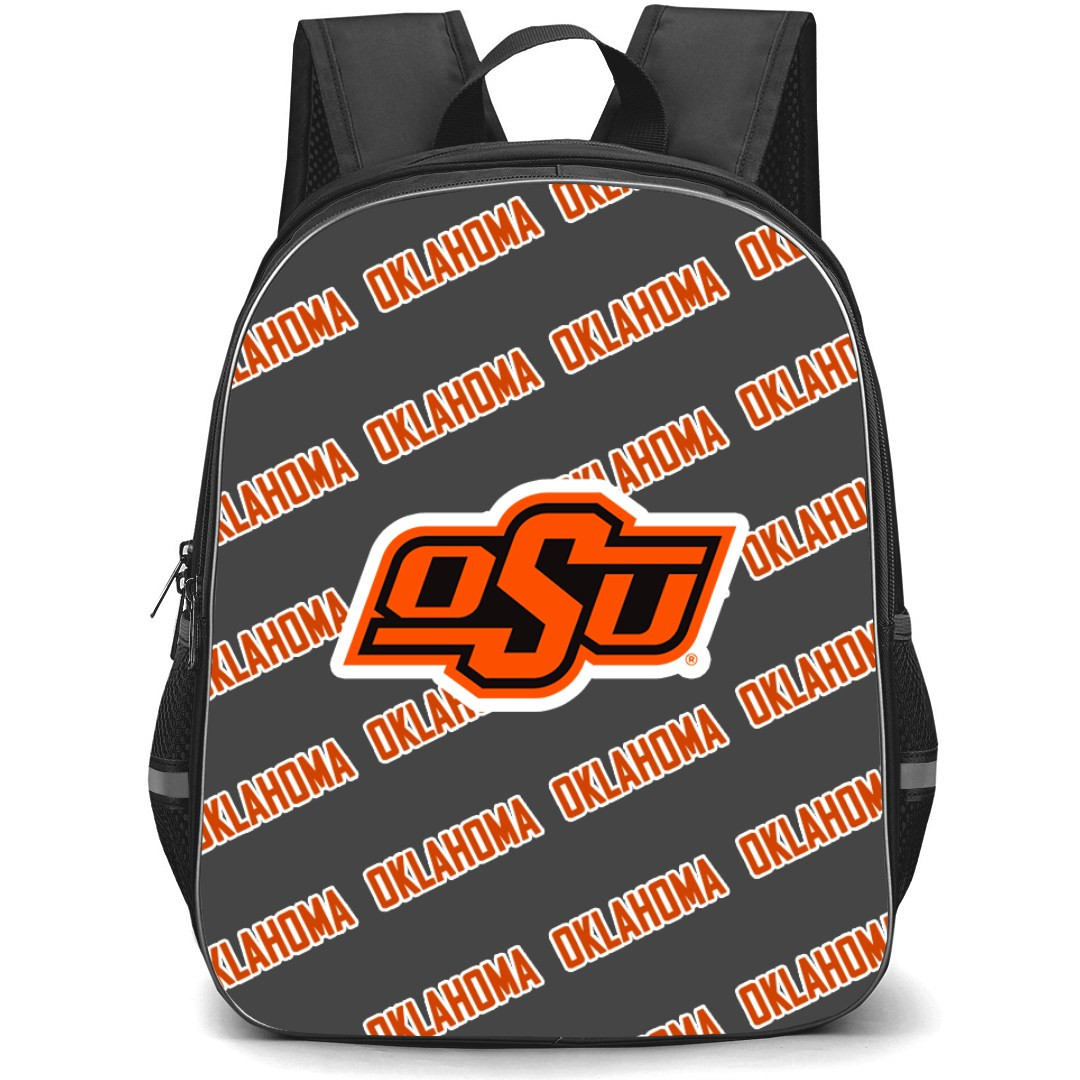 Oklahoma State Cowboys Backpack StudentPack - Oklahoma State Cowboys College Football Medley Monogram Wordmark