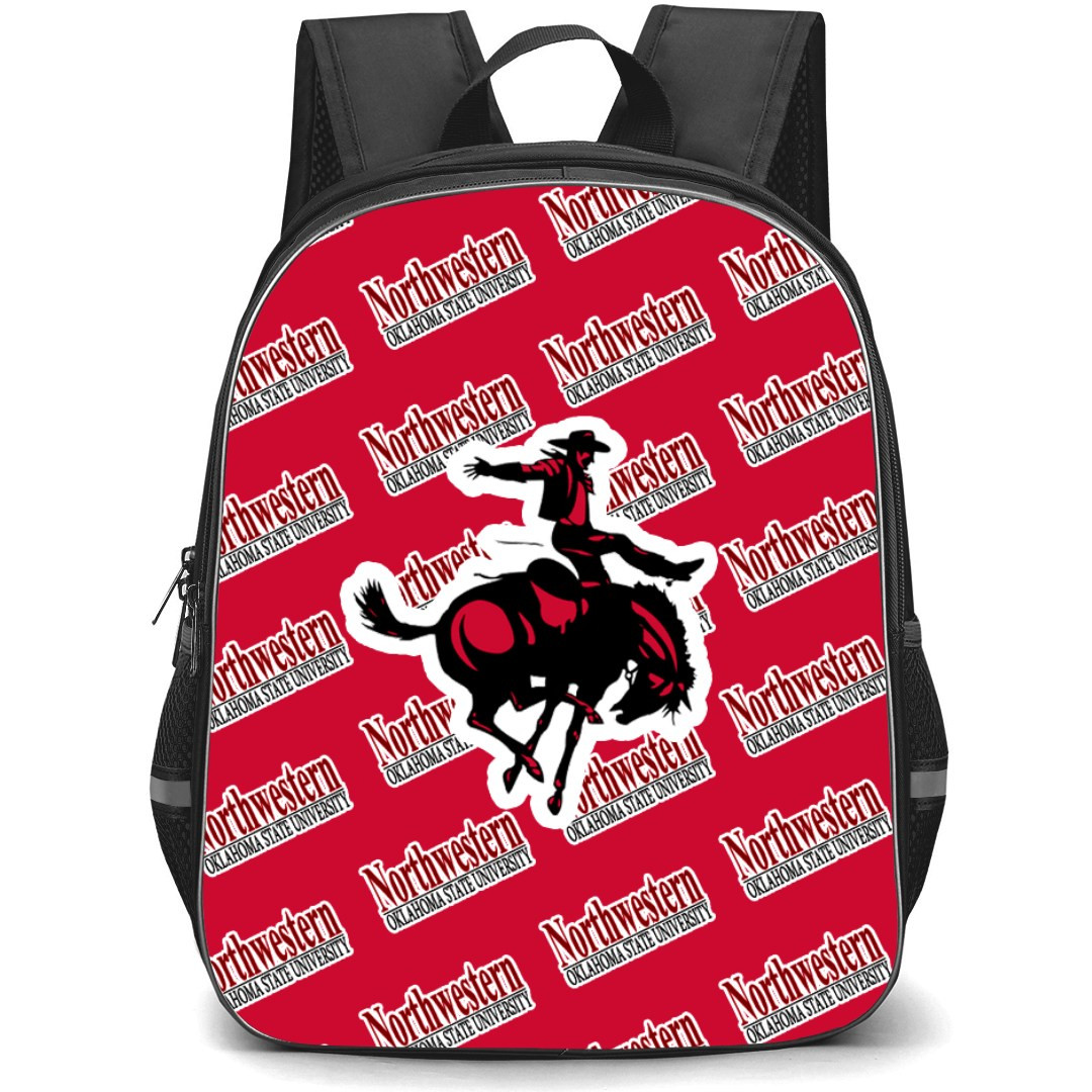 Northwestern Oklahoma State University Rangers Backpack StudentPack - Northwestern Oklahoma State University Rangers College Football Medley Monogram Wordmark
