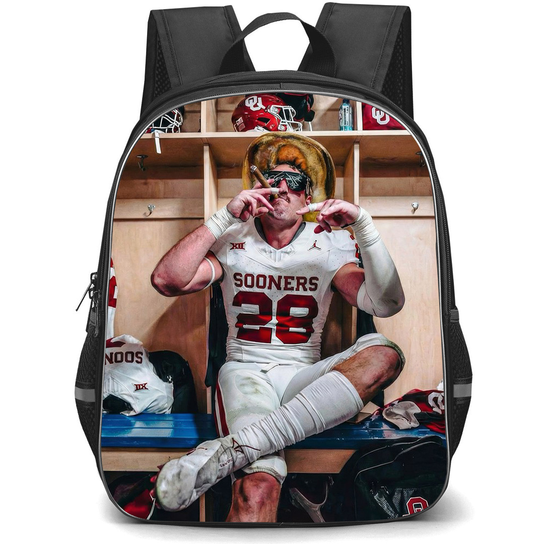 NCAA Danny Stutsman Oklahoma Sooners Football College University Backpack School Bag StudentPack - Oklahoma Sooners Danny Stutsman Smoking Cigar