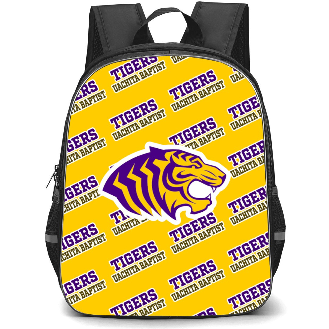 Ouachita Baptist University Tigers Backpack StudentPack - Ouachita Baptist University Tigers College Football Medley Monogram Wordmark