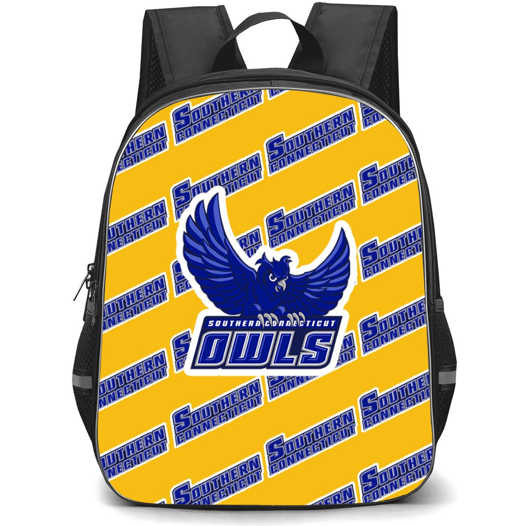 Southern Connecticut State University Fighting Owls Backpack StudentPack - Southern Connecticut State University Fighting Owls College Football Medley Monogram Wordmark
