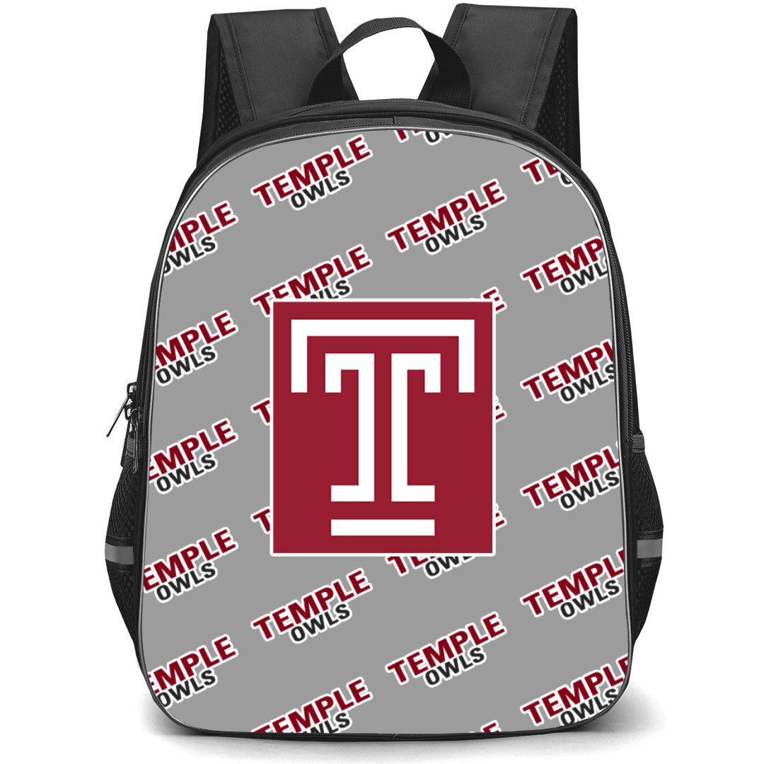 Temple Owls Backpack StudentPack - Temple Owls College Football Medley Monogram Wordmark