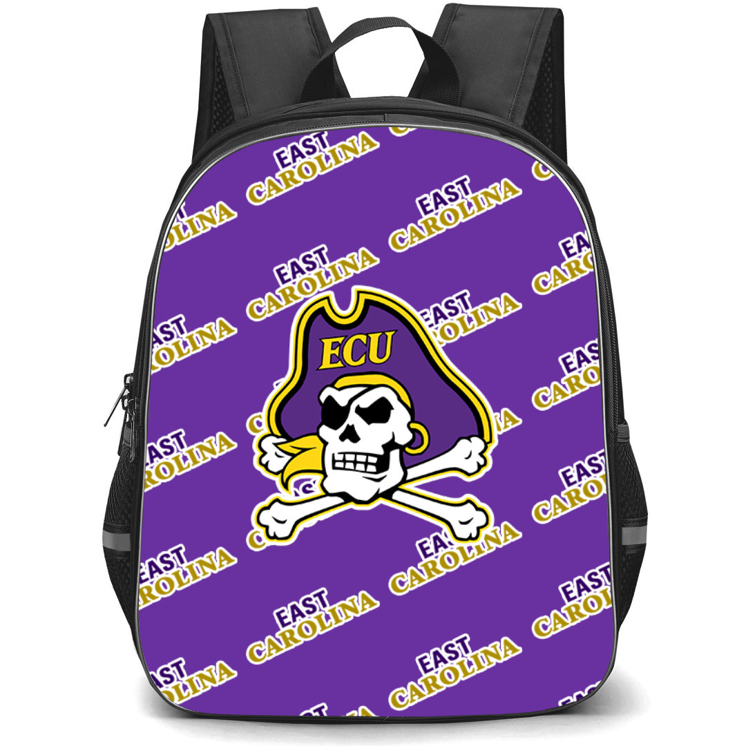 East Carolina Pirates Backpack StudentPack - East Carolina Pirates College Football Medley Monogram Wordmark
