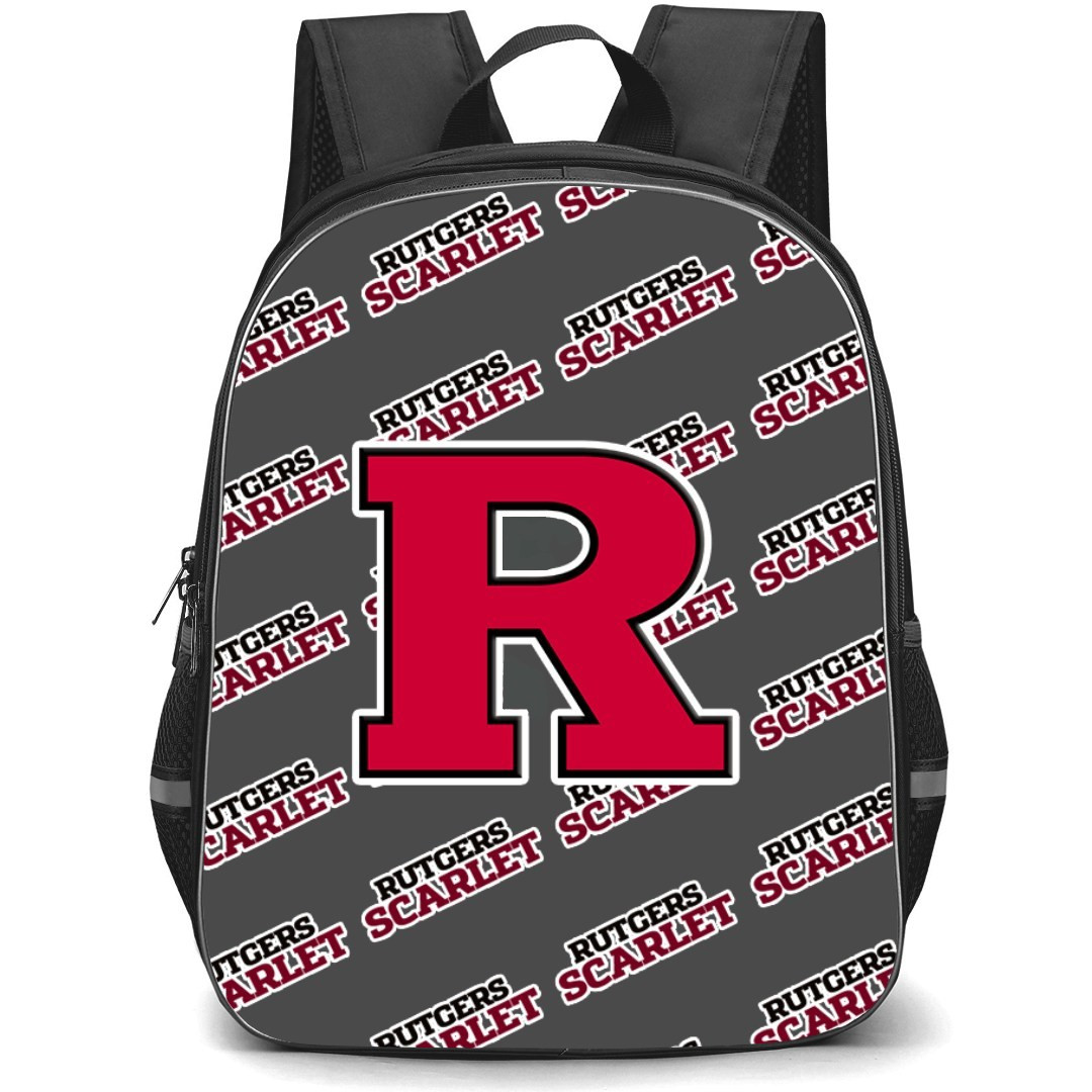 Rutgers Scarlet Knights Backpack StudentPack - Rutgers Scarlet Knights College Football Medley Monogram Wordmark