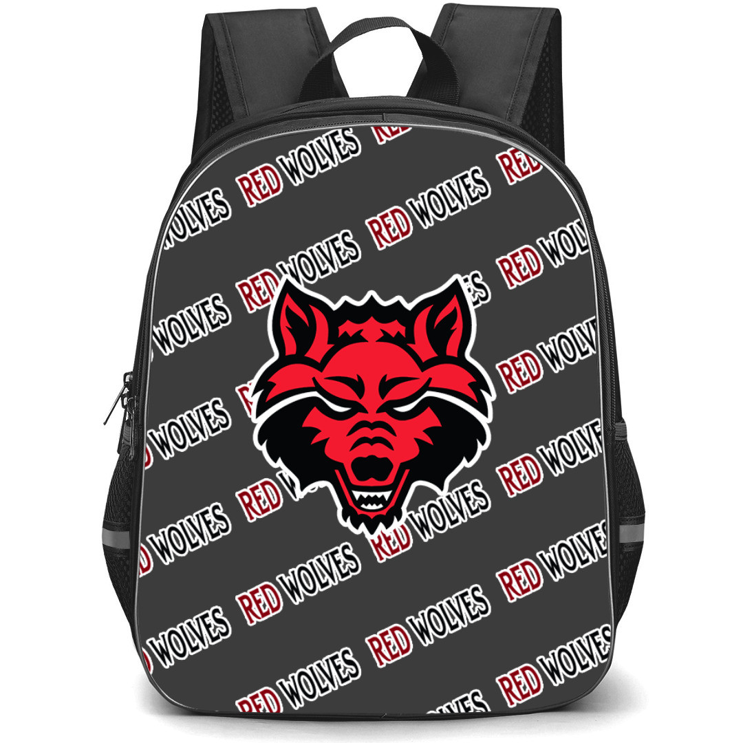 Arkansas State Red Wolves Backpack StudentPack - Arkansas State Red Wolves College Football Medley Monogram Wordmark