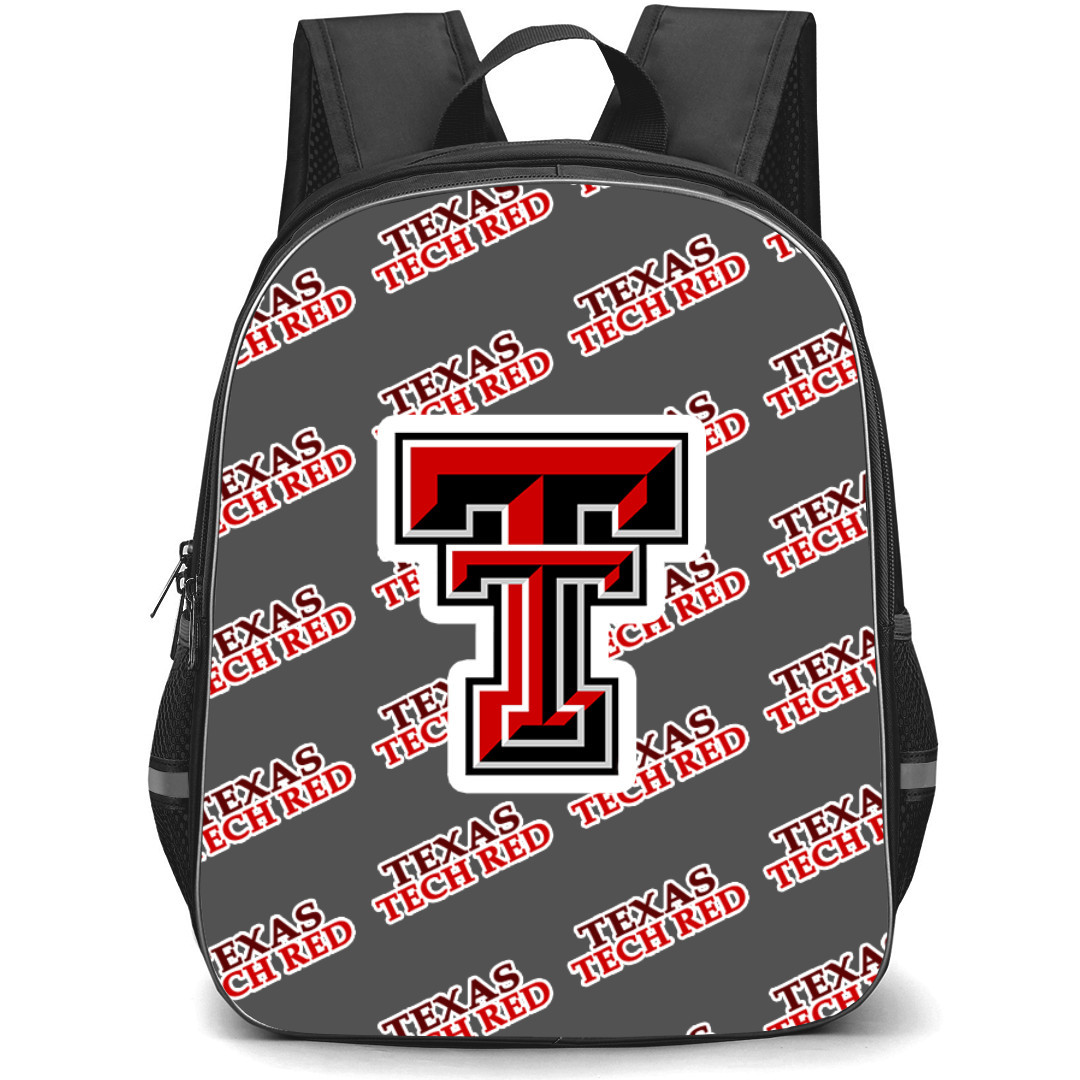 Texas Tech Red Raiders Backpack StudentPack - Texas Tech Red Raiders College Football Medley Monogram Wordmark