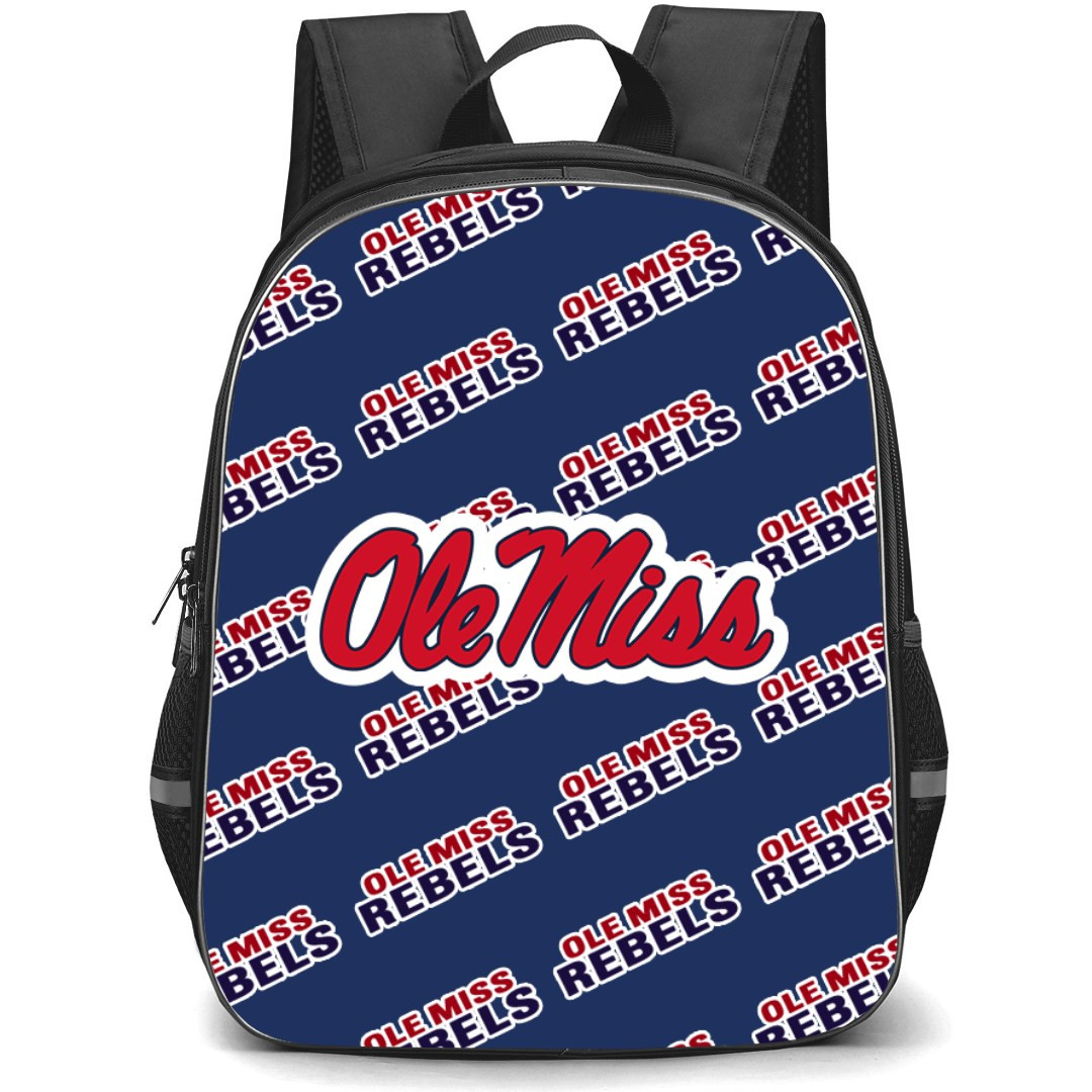Ole Miss Rebels Backpack StudentPack - Ole Miss Rebels College Football Medley Monogram Wordmark