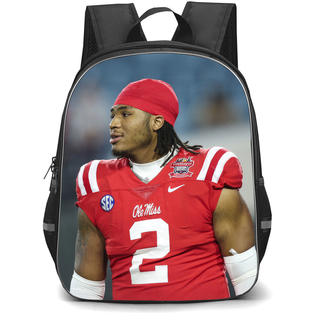 NCAA Walter Nolen Ole Miss Rebels Football College University Backpack School Bag StudentPack - Ole Miss Rebels Walter Nolen Side Profile