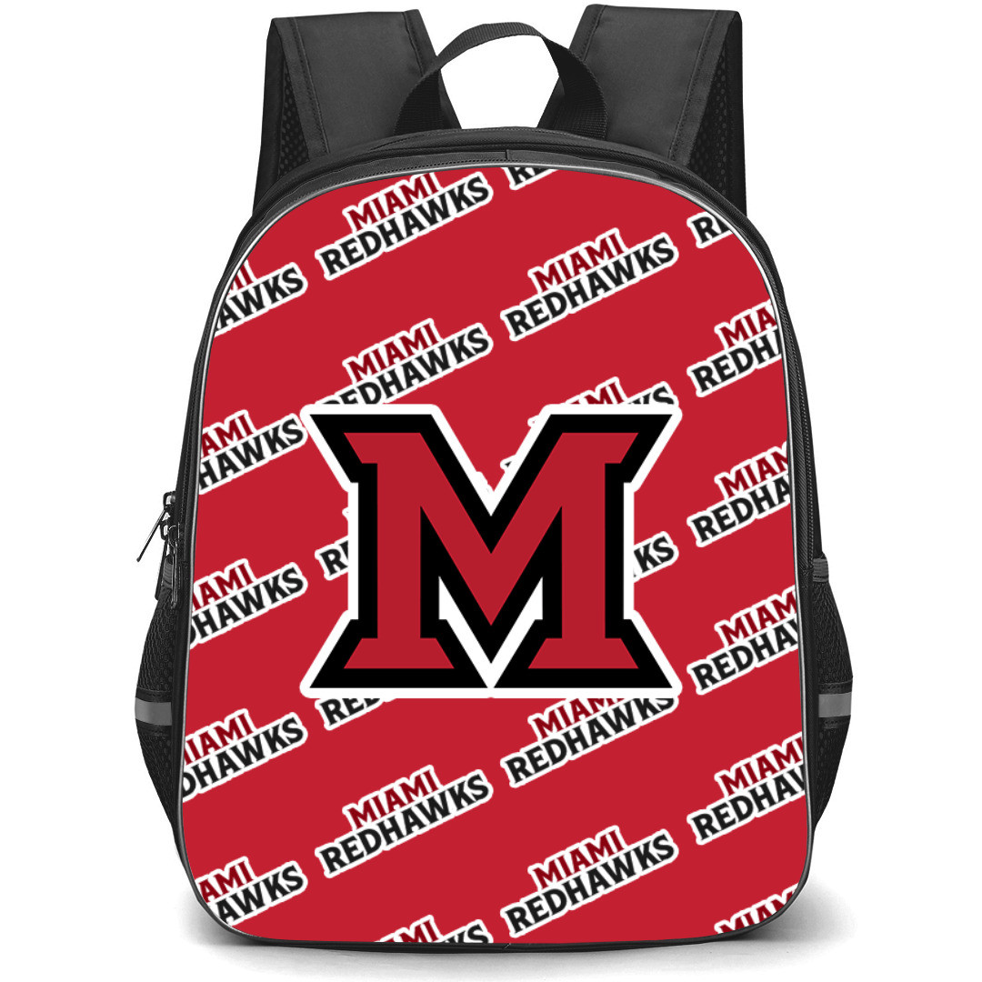 Miami RedHawks Backpack StudentPack - Miami University RedHawks College Football Medley Monogram Wordmark
