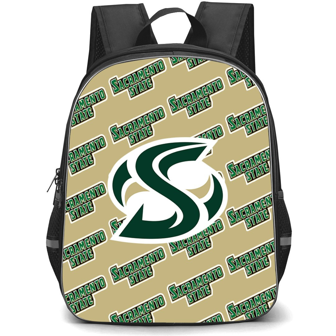 Sacramento State Hornets Backpack StudentPack - California State University, Sacramento Hornets College Football Medley Monogram Wordmark