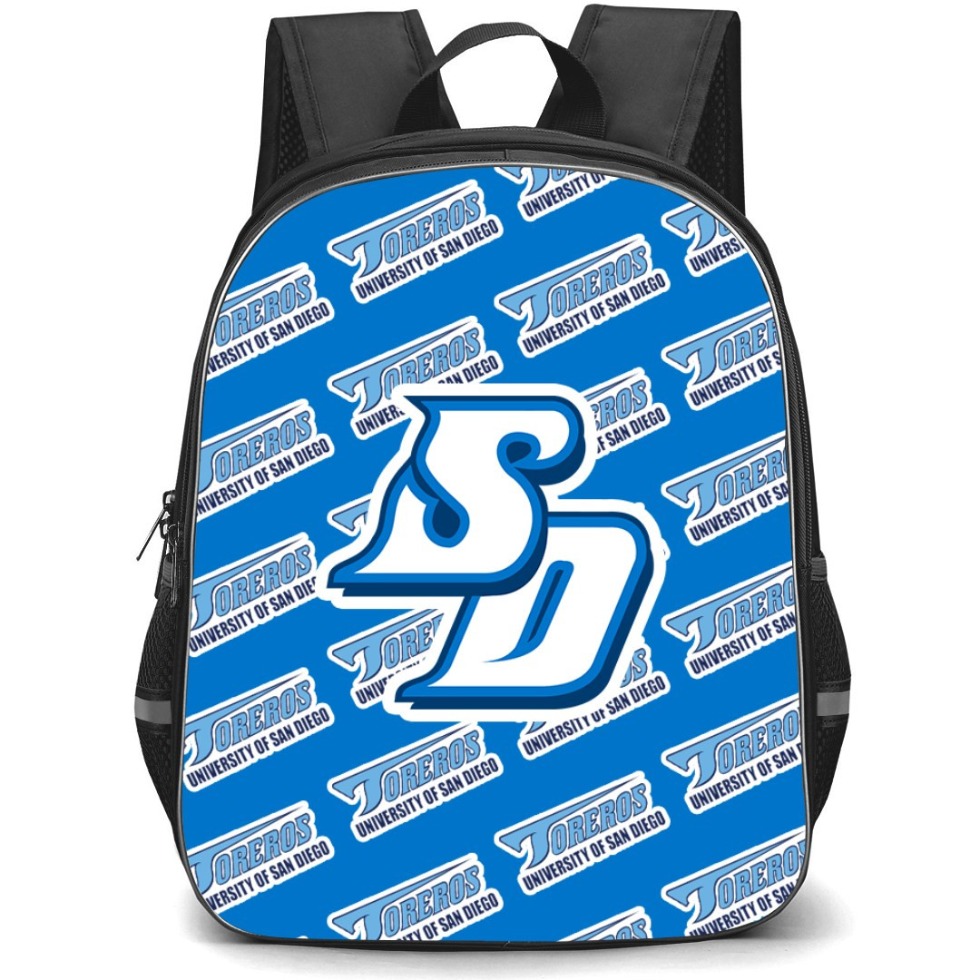 San Diego Toreros Backpack StudentPack - University of San Diego Toreros College Football Medley Monogram Wordmark