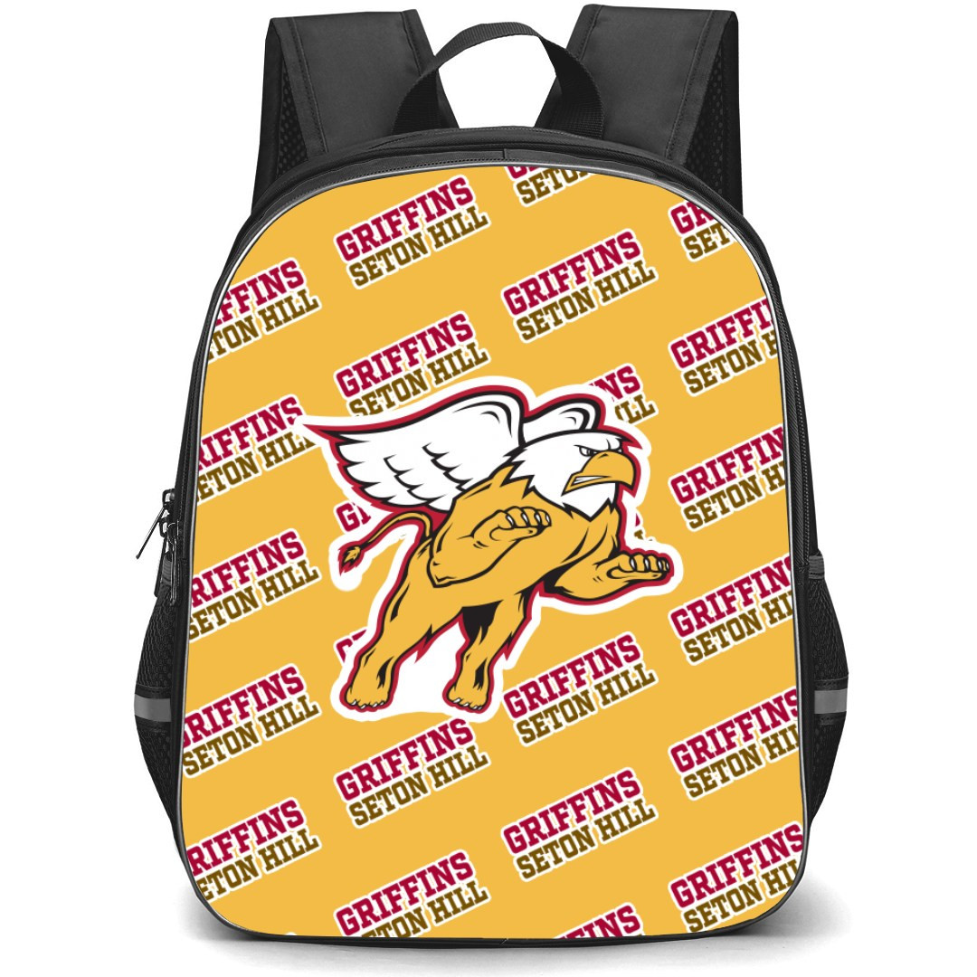 Seton Hill University Griffins Backpack StudentPack - Seton Hill University Griffins College Football Medley Monogram Wordmark