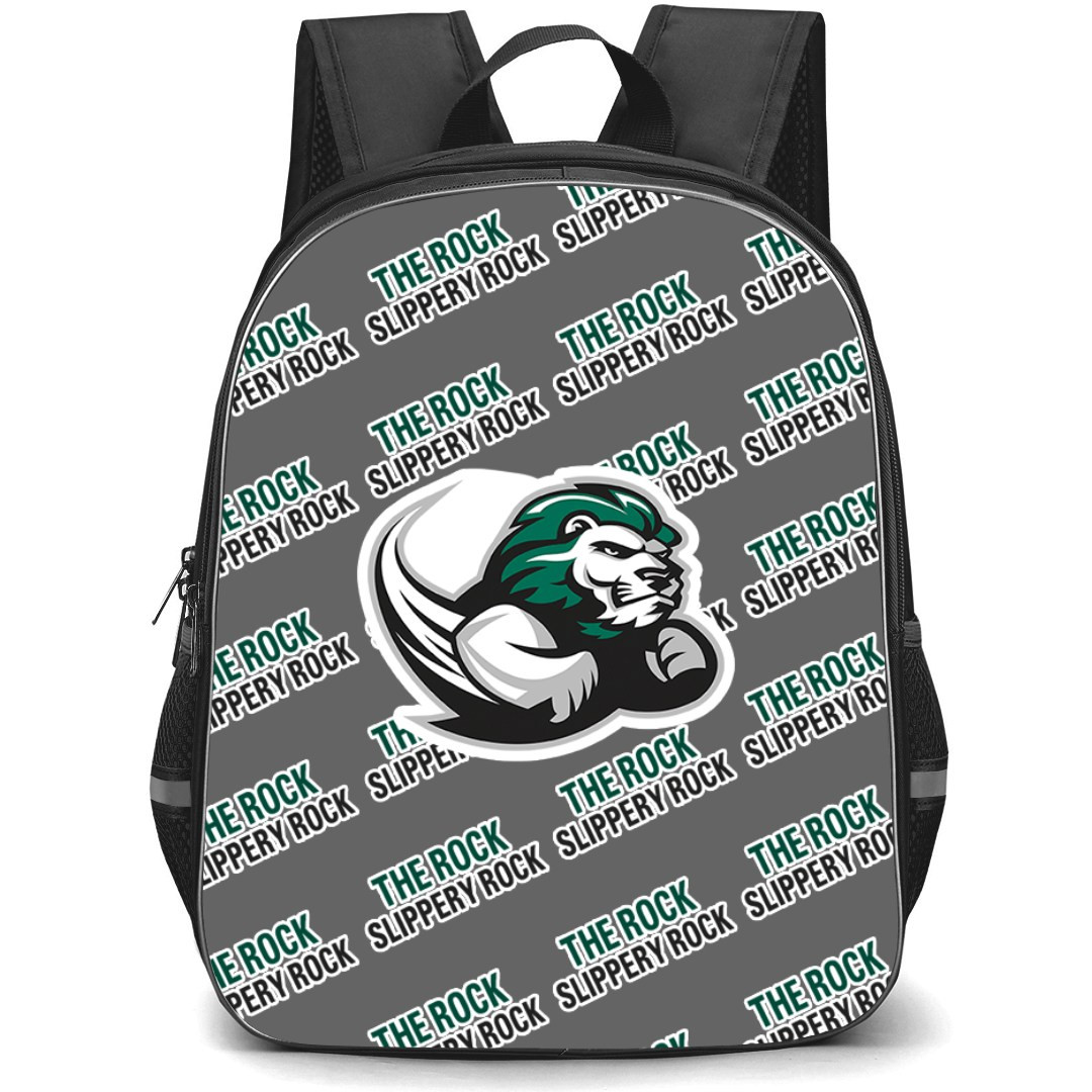 Slippery Rock University of Pennsylvania The Rock Backpack StudentPack - Slippery Rock University of Pennsylvania The Rock College Football Medley Monogram Wordmark
