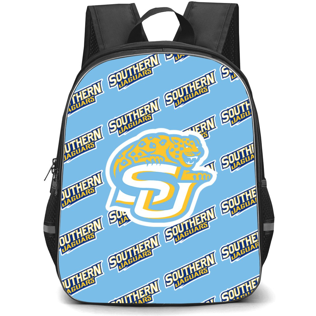 Southern Jaguars Backpack StudentPack - Southern University Jaguars College Football Medley Monogram Wordmark