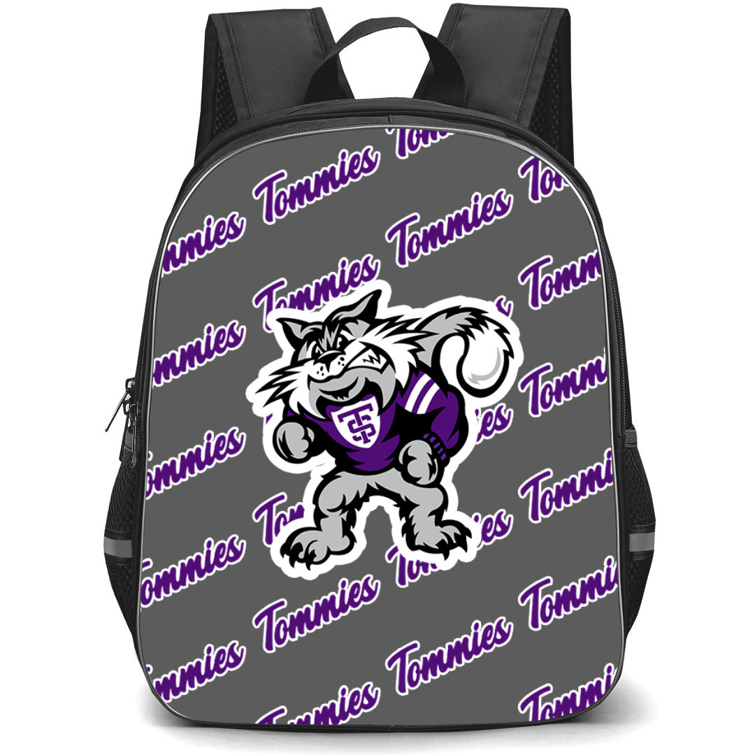 St. Thomas Tommies Backpack StudentPack - University of St. Thomas Tommies College Football Medley Monogram Wordmark