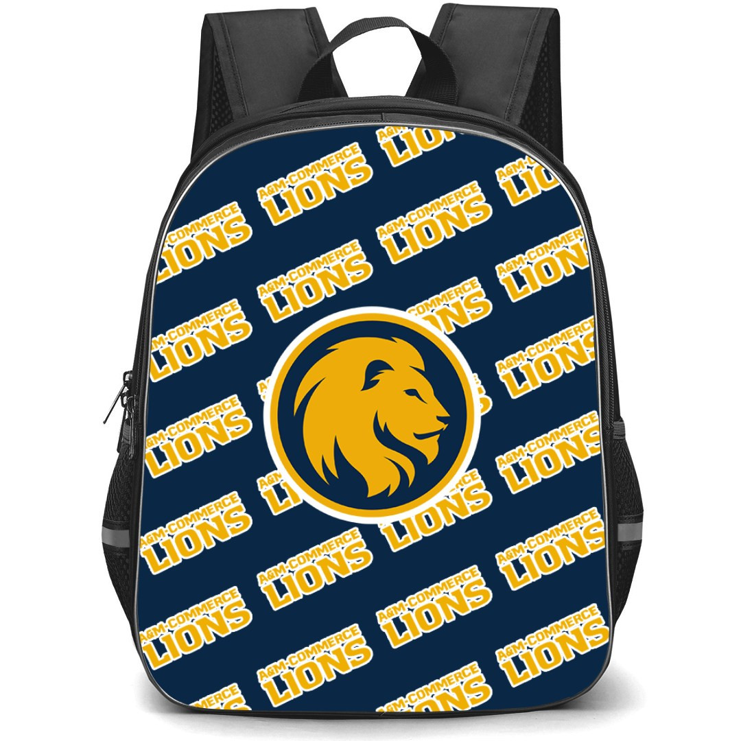 Texas A&M?Commerce Lions Backpack StudentPack - Texas A&M University?Commerce Lions College Football Medley Monogram Wordmark