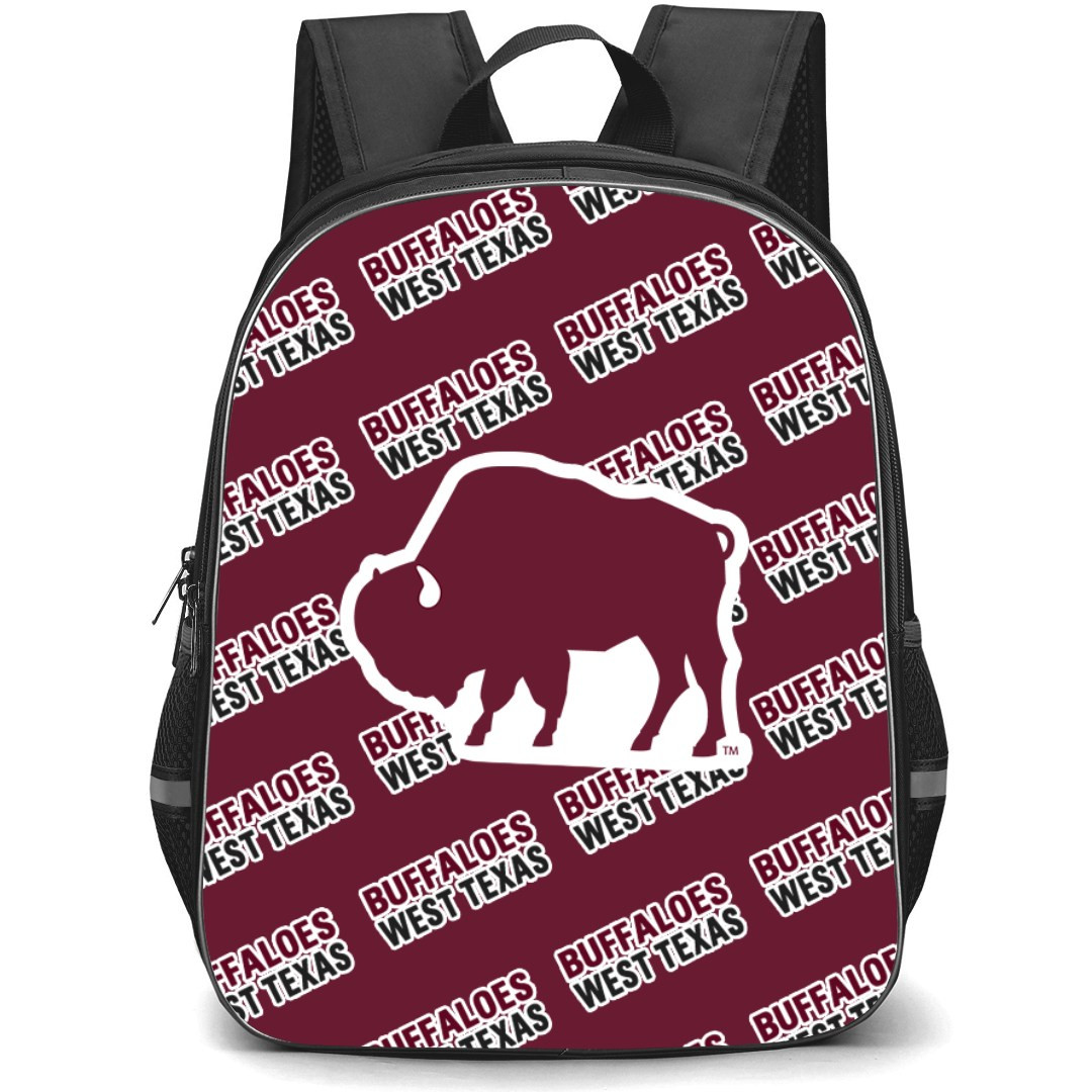 West Texas A&M University Buffaloes Backpack StudentPack - West Texas A&M University Buffaloes College Football Medley Monogram Wordmark