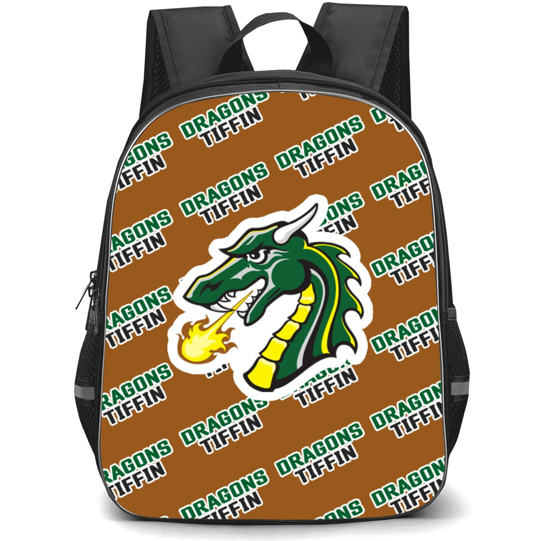Tiffin University Dragons Backpack StudentPack - Tiffin University Dragons College Football Medley Monogram Wordmark