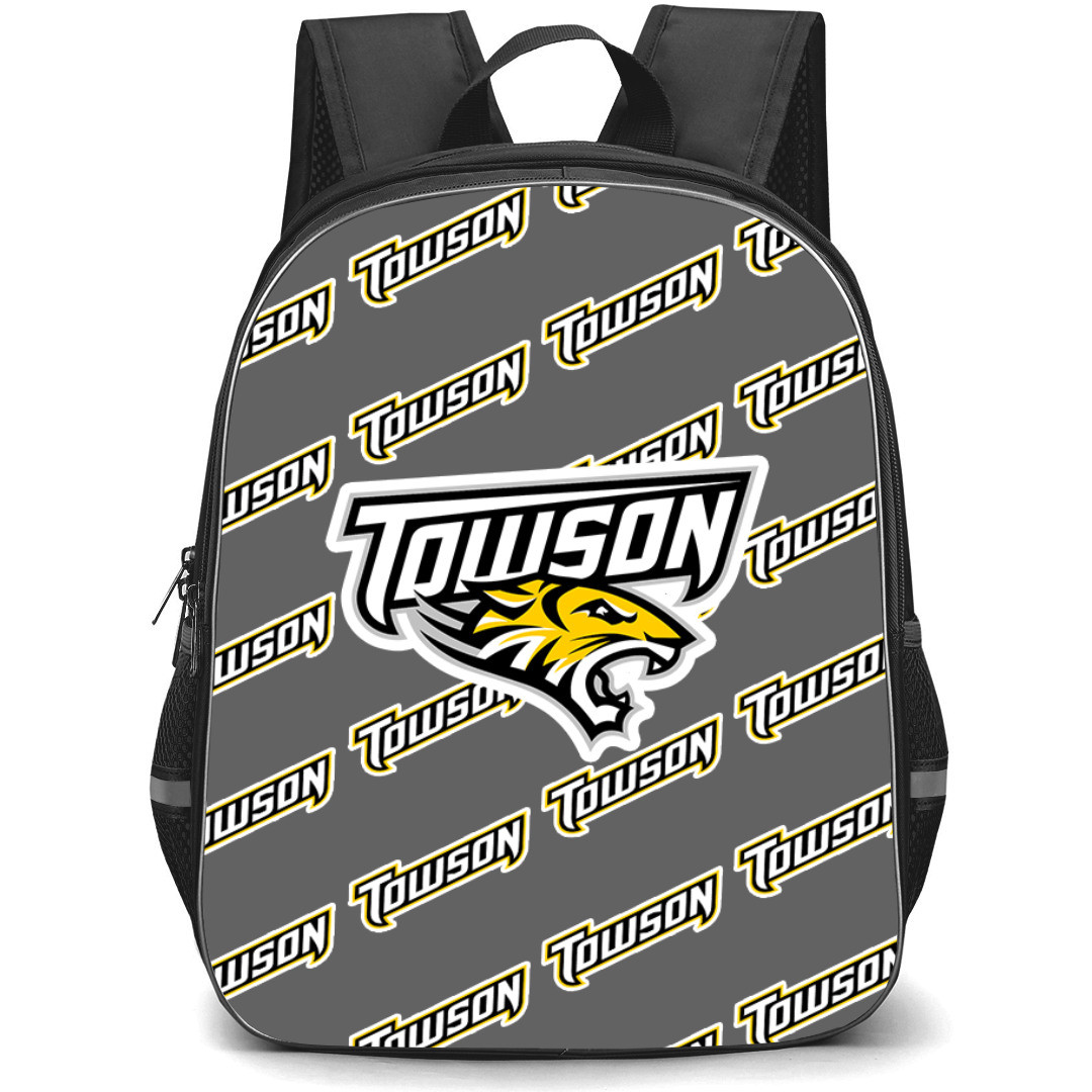 Towson Tigers Backpack StudentPack - Towson University Tigers College Football Medley Monogram Wordmark