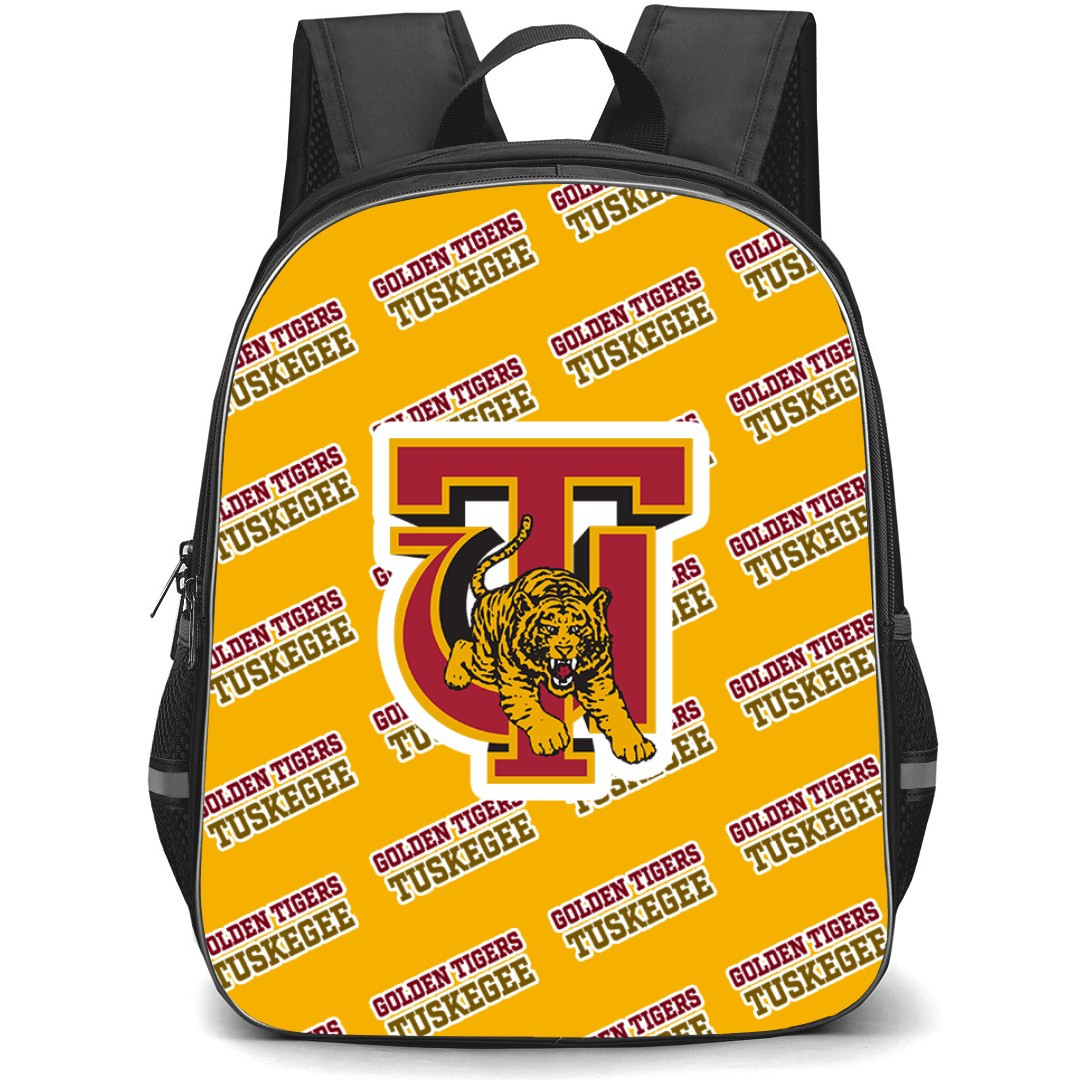 Tuskegee University Golden Tigers Backpack StudentPack - Tuskegee University Golden Tigers College Football Medley Monogram Wordmark