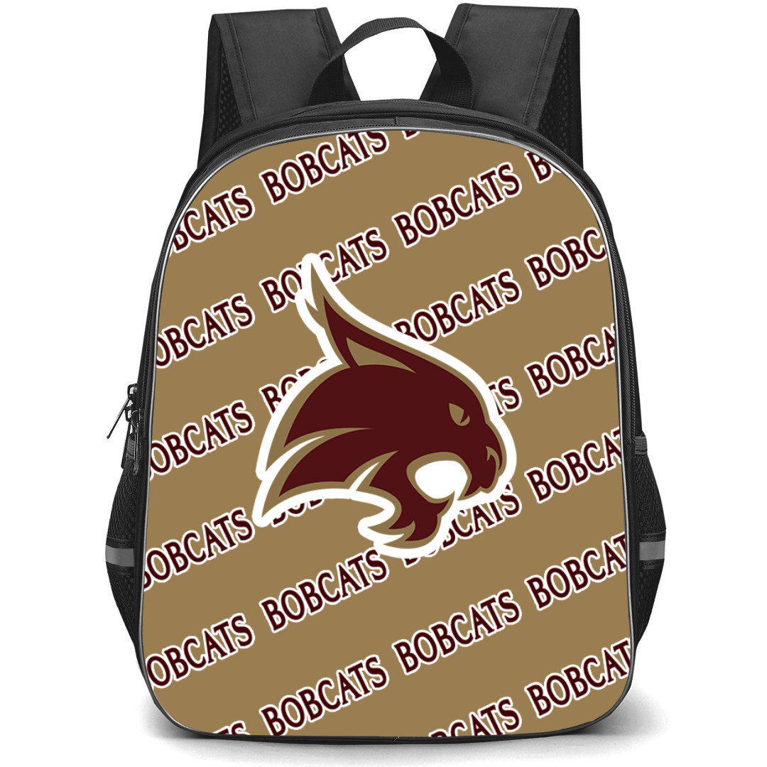 Texas State Bobcats Backpack StudentPack - Texas State Bobcats College Football Medley Monogram Wordmark