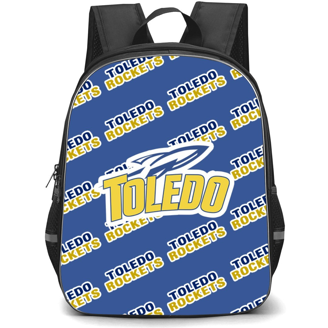 Toledo Rockets Backpack StudentPack - Toledo Rockets College Football Medley Monogram Wordmark